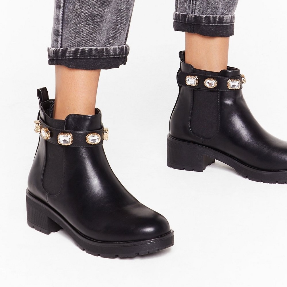 Jewel Strap Boots